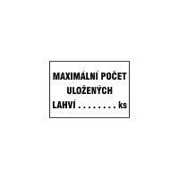 1999r - Maximální počet uložených lahví...ks (text)