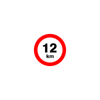 DP02 - Označení rychlosti 12km