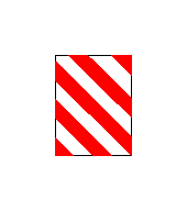 DP13.L5 - Šrafovací pásy - Červenobílé pruhy - šíře pruhu 5cm - normové