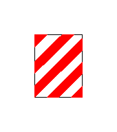 DP13.P5 - Šrafovací pásy - Červenobílé pruhy - šíře pruhu 5cm - protisměrné