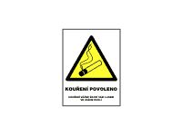 4202nb - Kouření povoleno (označení restaurací)