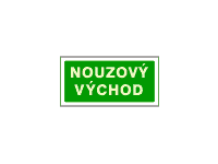 7814c - Nouzový východ - bílý okraj 