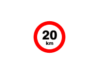 DP02 - Označení rychlosti 20km 
