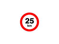 DP02 - Označení rychlosti 25km 