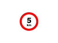 DP02 - Označení rychlosti 5km 