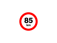 DP02 - Označení rychlosti 85km