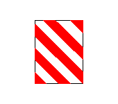 DP13.L5 - Šrafovací pásy - Červenobílé pruhy - šíře pruhu 5cm - normové 