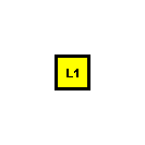 DT002 L1 - L1 (žlutý podklad, černý tisk) 