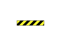 DT048a - Šrafovací pásy - Žlutočerné pruhy - normové - levé 